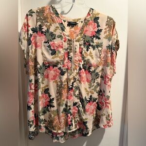 Floral Button-Up Blouse